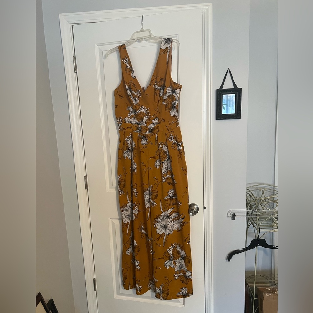 Floral Mustard Maxi jumpsuit